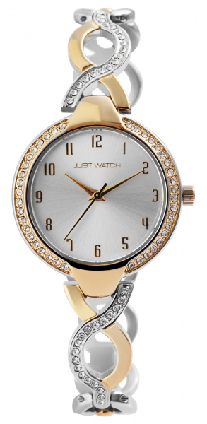 Just Watch Damen-Uhr Edelstahl Armband elegant Strass JW302 Analog Quarz JW10151