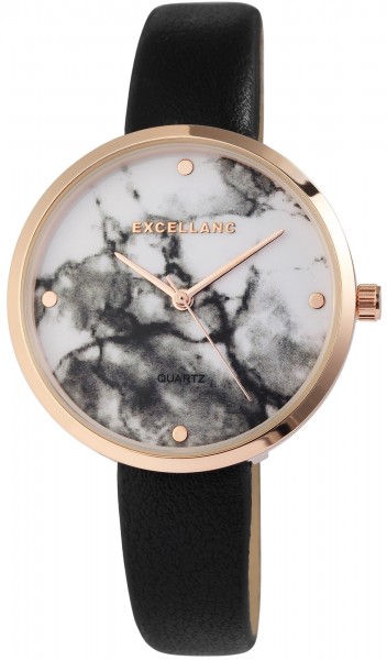 Excellanc Damen - Uhr Lederimitationsband Armbanduhr Analog Quarz 1900115