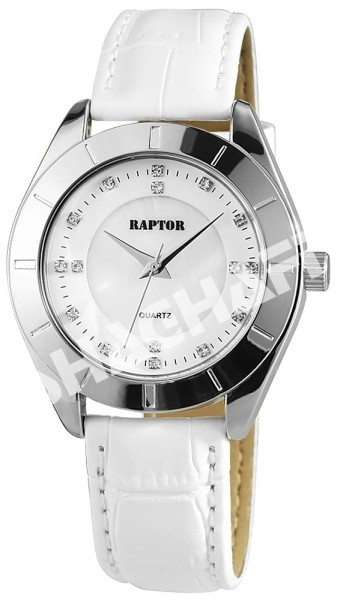 Raptor Damen - Uhr Armband Lederimitat Strass-Steine Analog Quarz RA10108