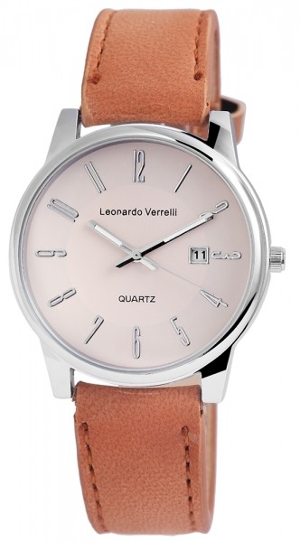 Leonardo Verrelli Armbanduhr Damenuhr Herrenuhr Unisex Leder Nachbildung - 2971XX00003