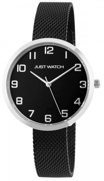 Just Watch Damen-Uhr Meshband Edelstahl Hakenverschluss Analog Quarz JW10243