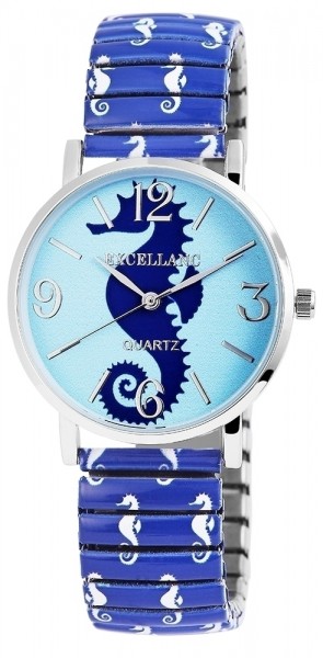 Excellanc Damen – Uhr Maritim Zugband Metall Armbanduhr Analog Quarz 1700006