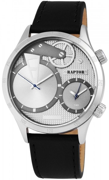 Raptor Herren-Uhr Armband Oberseite Echtleder Analog Quarzwerk RA20011