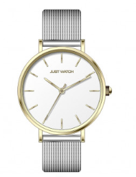 Just Watch Damen-Uhr Meshband Edelstahl Hakenverschluss Analog Quarz JW10116
