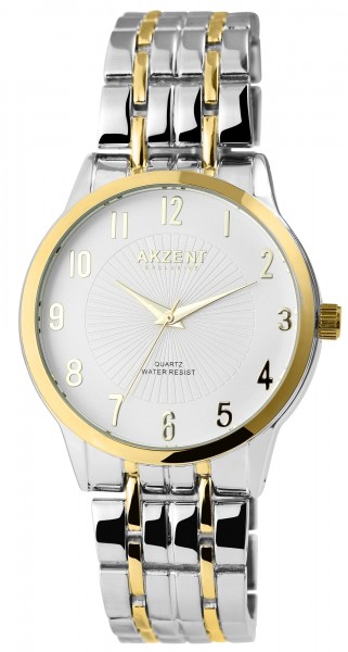 Akzent Exclusive Herren - Uhr Metall Armbanduhr Elegant Analog Quarz 2800071